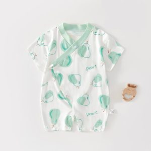Fruit Print Kimono Romper